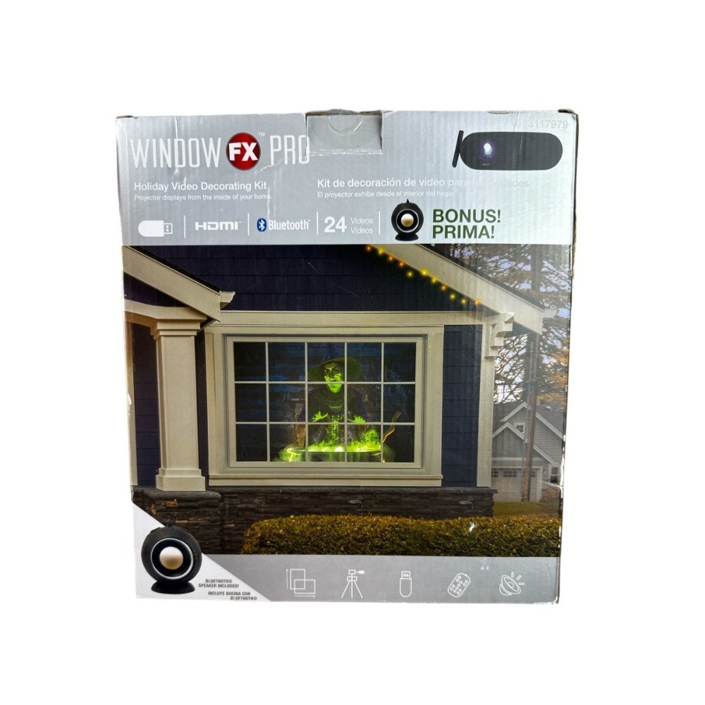 WindowFX Pro Holiday Video Decorating Kit Bluetooth‎ 24 Videos Tested Open Box